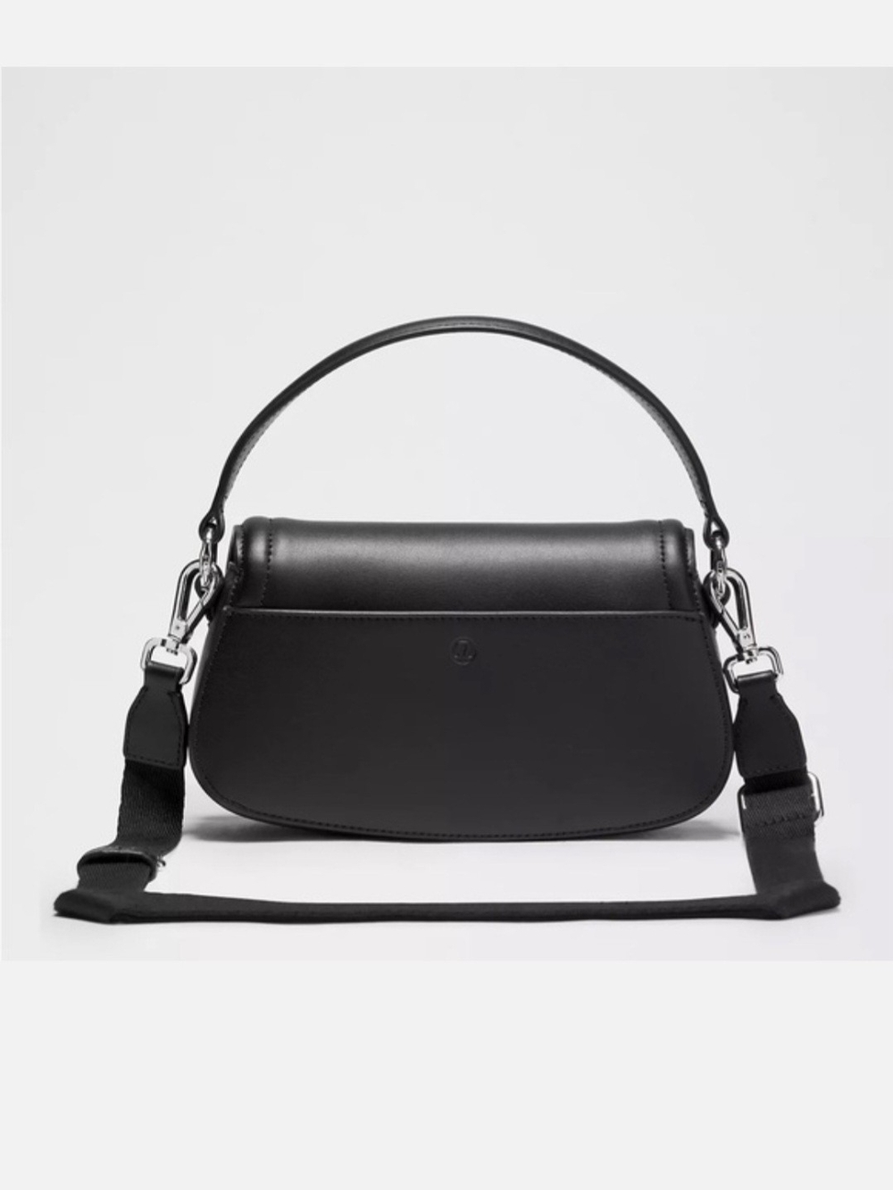 lululemon athletica Black Leather Shoulder Bag with Coin Pouch - Picture 3 of 3